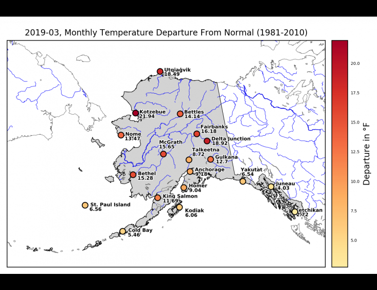 Alaska had April weather in March Geophysical Institute